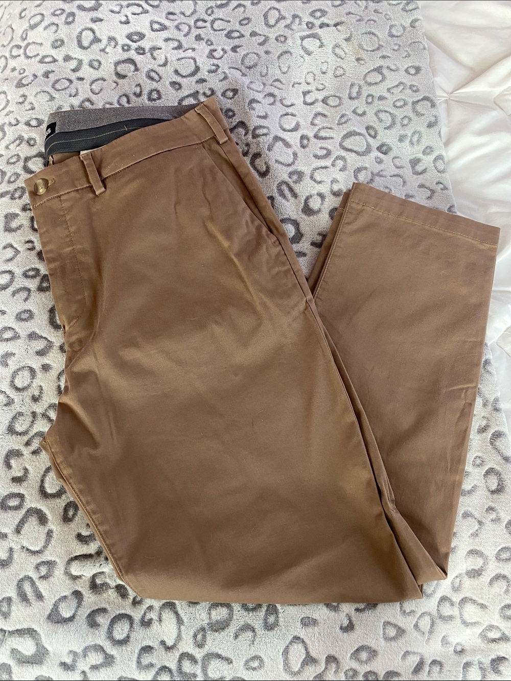 Express Men's Brown Chino Pants - Straight Fit